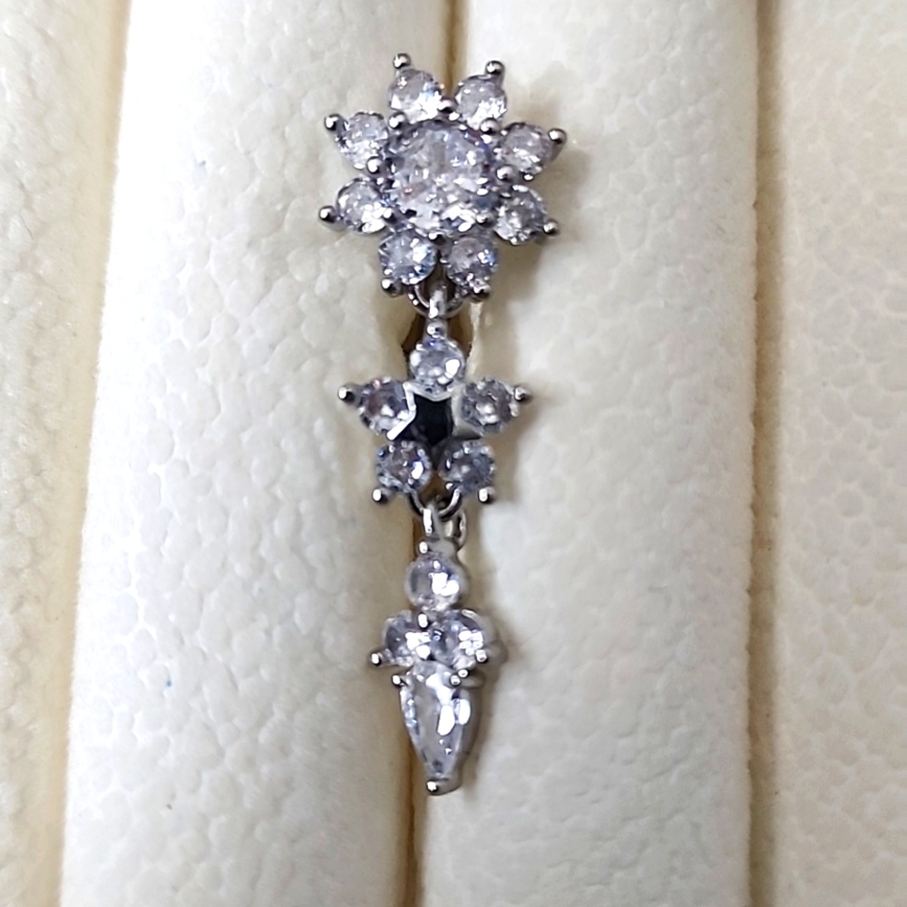 FLOWER Crystal BELLY BUTTON RING Multi GEMS
